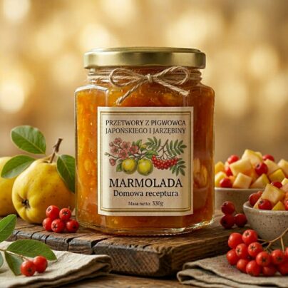 Marmolada z pigwowca japońskiego i jarzębiny 330g